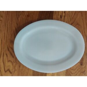 Vintage White Milk Glass Oval Serving Platter 12 Inch Dinnerware Tray